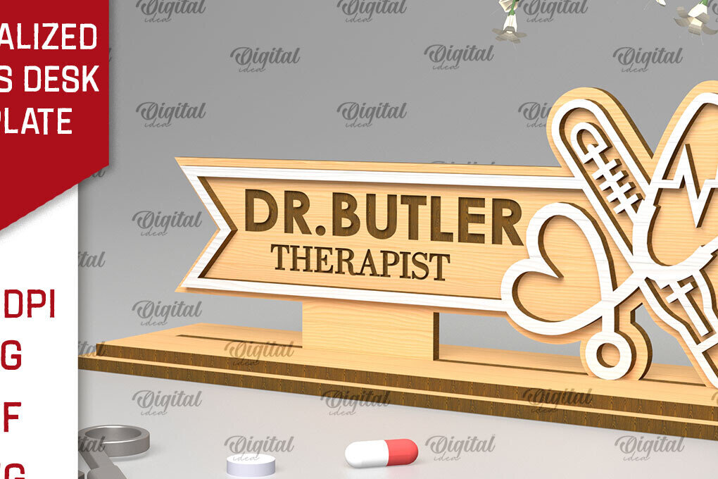 Intra απο ξύλο plywood 3mm-4mm πάχος – Προσωποποιημένη πινακίδα γραφείου Doctors Δίασταση  20x20 cm INTRAFABR-97305849