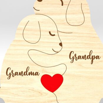 Intra απο ξύλο plywood 3mm-4mm πάχος – Εξατομικευμένο Dog Family Puzzle Δίασταση  20x20 cm INTRAFABR-100052596 - Image 7