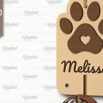 Intra απο ξύλο plywood 3mm-4mm πάχος – Εξατομικευμένη θήκη λουριών σκύλου Δίασταση  20x20 cm INTRAFABR-102598163 - Image 1