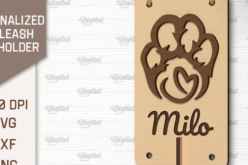 Intra απο ξύλο plywood 3mm-4mm πάχος – Εξατομικευμένη θήκη λουριών σκύλου Δίασταση  20x20 cm INTRAFABR-102597786