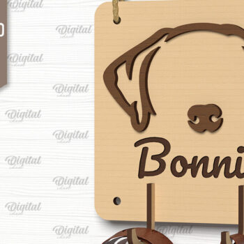 Intra απο ξύλο plywood 3mm-4mm πάχος – Εξατομικευμένη θήκη λουριών σκύλου Δίασταση  20x20 cm INTRAFABR-102597919 - Image 1