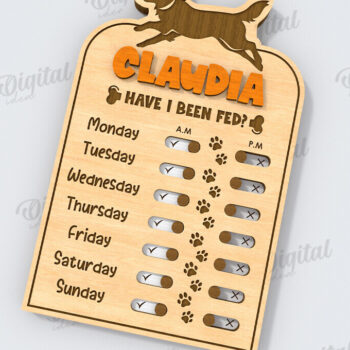 Intra απο ξύλο plywood 3mm-4mm πάχος – Εξατομικευμένη Tracker Dog Δίασταση  20x20 cm INTRAFABR-118908492 - Image 1