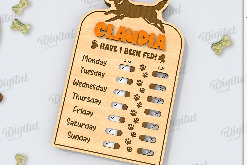 Intra απο ξύλο plywood 3mm-4mm πάχος – Εξατομικευμένη Tracker Dog Δίασταση  20x20 cm INTRAFABR-118908492