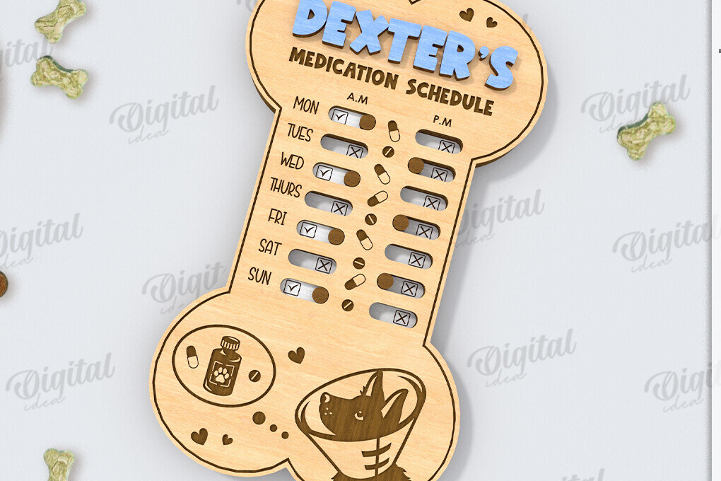 Intra απο ξύλο plywood 3mm-4mm πάχος – Εξατομικευμένη Tracker Dog Δίασταση  20x20 cm INTRAFABR-118908713