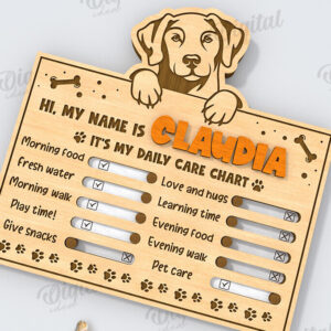 Intra απο ξύλο plywood 3mm-4mm πάχος – Εξατομικευμένη Tracker Dog Δίασταση  20x20 cm INTRAFABR-118908781