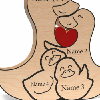 Intra απο ξύλο plywood 3mm-4mm πάχος – Εξατομικευμένο Duck Family Puzzle Δίασταση  20x20 cm INTRAFABR-121965193 - Image 7