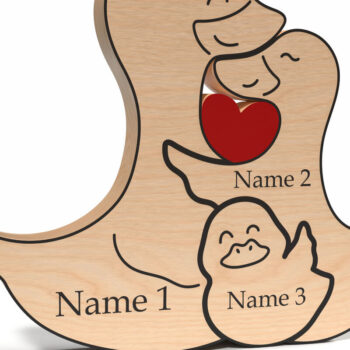 Intra απο ξύλο plywood 3mm-4mm πάχος – Εξατομικευμένο Duck Family Puzzle Δίασταση  20x20 cm INTRAFABR-121965193 - Image 8