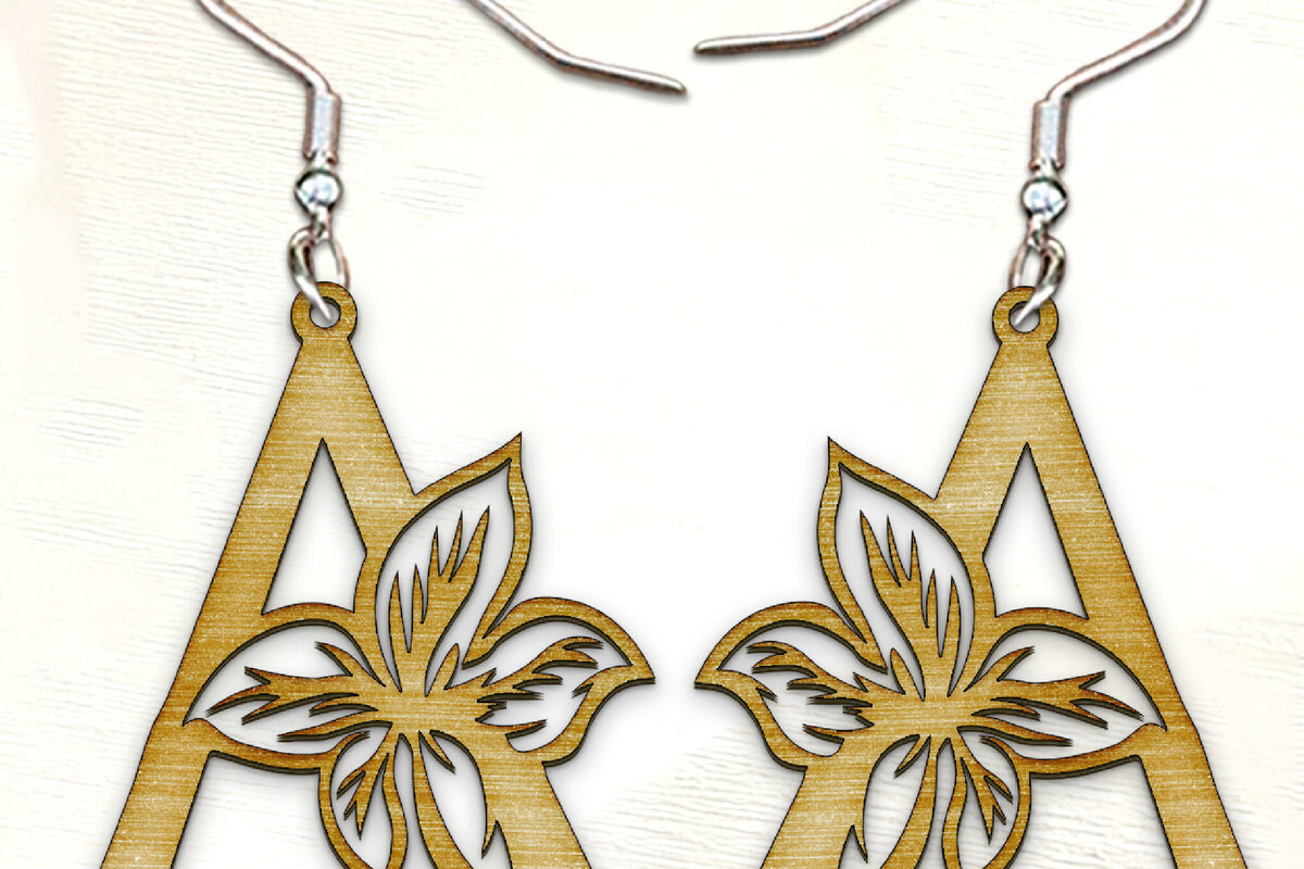 Intra απο ξύλο plywood 3mm-4mm πάχος – Εξατομικευμένα σκουλαρίκια. Δίασταση  5x5 cm INTRAFABR-123578752