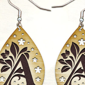 Intra απο ξύλο plywood 3mm-4mm πάχος – Εξατομικευμένα σκουλαρίκια. Δίασταση  5x5 cm INTRAFABR-123579657