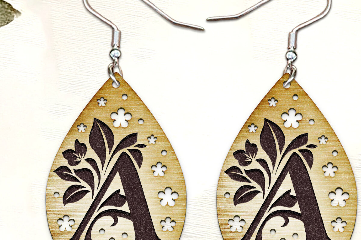 Intra απο ξύλο plywood 3mm-4mm πάχος – Εξατομικευμένα σκουλαρίκια. Δίασταση  5x5 cm INTRAFABR-123579657