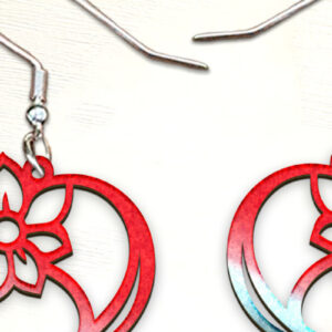 Intra απο ξύλο plywood 3mm-4mm πάχος – Εξατομικευμένα σκουλαρίκια. Δίασταση  5x5 cm INTRAFABR-123572334