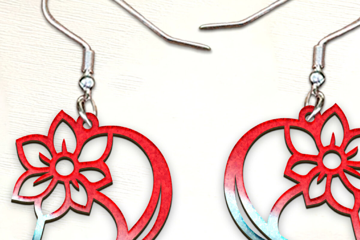 Intra απο ξύλο plywood 3mm-4mm πάχος – Εξατομικευμένα σκουλαρίκια. Δίασταση  5x5 cm INTRAFABR-123572334