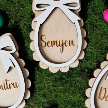 Intra απο ξύλο plywood 3mm-4mm πάχος – Εξατομικευμένη Πασχαλινή Ετικέτα Δίασταση 20x20 cm INTRAFABR-118353520 - Image 2