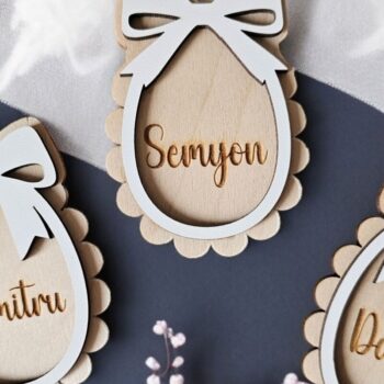 Intra απο ξύλο plywood 3mm-4mm πάχος – Εξατομικευμένη Πασχαλινή Ετικέτα Δίασταση 20x20 cm INTRAFABR-118353520 - Image 5