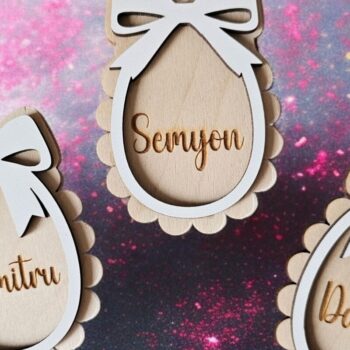 Intra απο ξύλο plywood 3mm-4mm πάχος – Εξατομικευμένη Πασχαλινή Ετικέτα Δίασταση 20x20 cm INTRAFABR-118353520 - Image 6