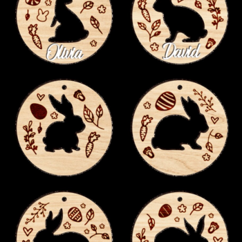 Intra απο ξύλο plywood 3mm-4mm πάχος – Εξατομικευμένη Πασχαλινή Ετικέτα Δίασταση  20x20 cm INTRAFABR-117923893 - Image 1