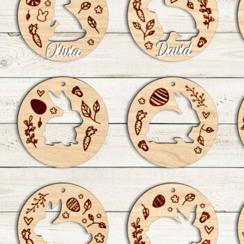 Intra απο ξύλο plywood 3mm-4mm πάχος – Εξατομικευμένη Πασχαλινή Ετικέτα Δίασταση  20x20 cm INTRAFABR-117923893 - Image 2