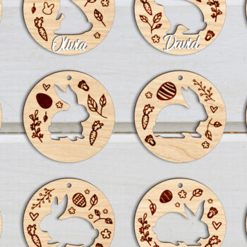 Intra απο ξύλο plywood 3mm-4mm πάχος – Εξατομικευμένη Πασχαλινή Ετικέτα Δίασταση  20x20 cm INTRAFABR-117923893 - Image 3