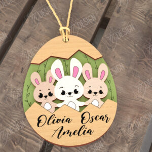 Intra απο ξύλο plywood 3mm-4mm πάχος – Εξατομικευμένες ετικέτες πασχαλινού καλαθιού για παιδιά Δίασταση  20x20 cm INTRAFABR-115451922