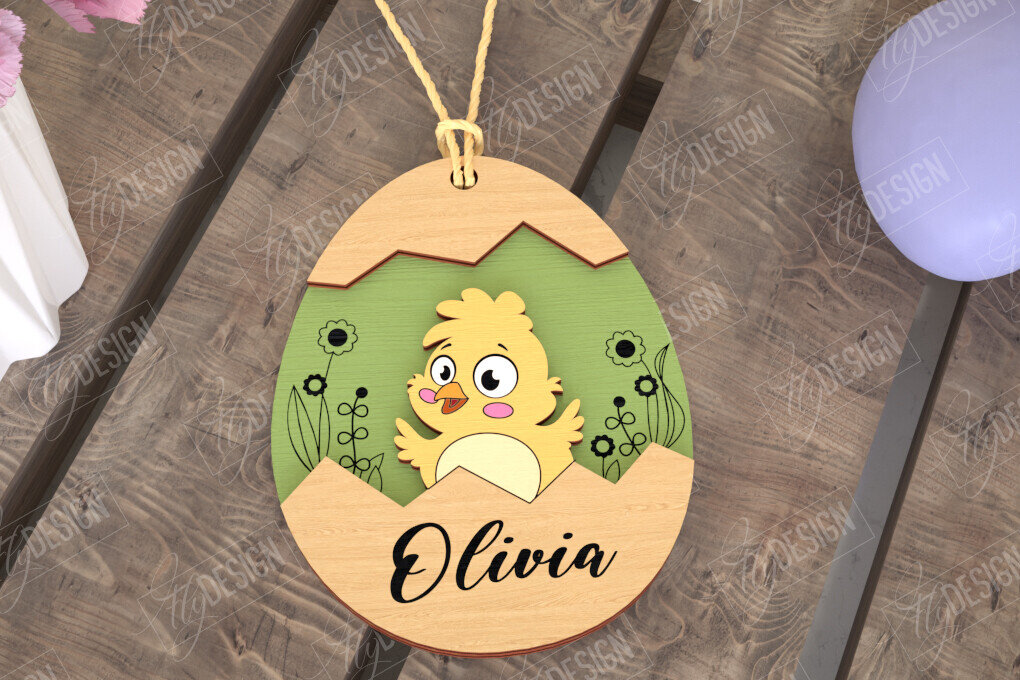 Intra απο ξύλο plywood 3mm-4mm πάχος – Εξατομικευμένες ετικέτες πασχαλινού καλαθιού για παιδιά Δίασταση  20x20 cm INTRAFABR-115451926