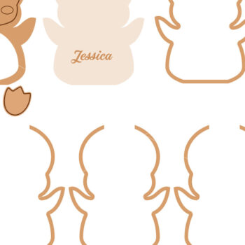 Intra απο ξύλο plywood 3mm-4mm πάχος – Εξατομικευμένο Πασχαλινό Πακέτο Animals Box Δίασταση  20x20 cm INTRAFABR-26425946 - Image 8