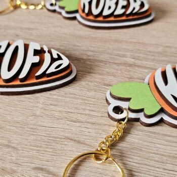 Intra απο ξύλο plywood 3mm-4mm πάχος – Εξατομικευμένο Μπρελόκ Πασχαλινό Καρότο Δίασταση  5x5 cm INTRAFABR-117012467 - Image 3