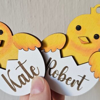 Intra απο ξύλο plywood 3mm-4mm πάχος – Εξατομικευμένη Πασχαλινή Ετικέτα Custom Δίασταση  20x20 cm INTRAFABR-118353702 - Image 1