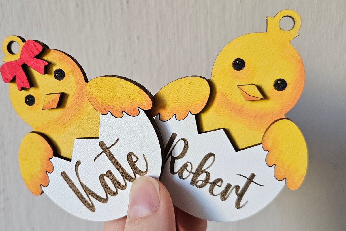 Intra απο ξύλο plywood 3mm-4mm πάχος – Εξατομικευμένη Πασχαλινή Ετικέτα Custom Δίασταση  20x20 cm INTRAFABR-118353702