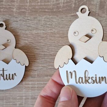 Intra απο ξύλο plywood 3mm-4mm πάχος – Εξατομικευμένη Πασχαλινή Ετικέτα Custom Δίασταση  20x20 cm INTRAFABR-118353702 - Image 2