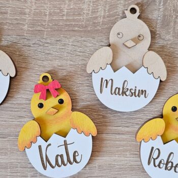 Intra απο ξύλο plywood 3mm-4mm πάχος – Εξατομικευμένη Πασχαλινή Ετικέτα Custom Δίασταση  20x20 cm INTRAFABR-118353702 - Image 3