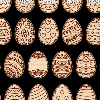 Intra απο ξύλο plywood 3mm-4mm πάχος – Εξατομικευμένη ετικέτα ονόματος Πασχαλινού αυγού Δίασταση  20x20 cm INTRAFABR-117924083 - Image 1