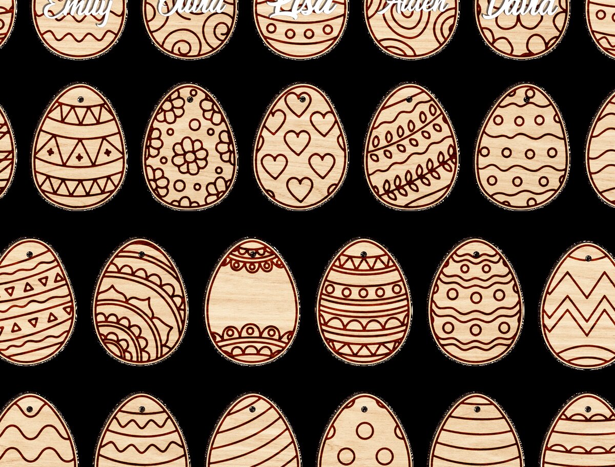 Intra απο ξύλο plywood 3mm-4mm πάχος – Εξατομικευμένη ετικέτα ονόματος Πασχαλινού αυγού Δίασταση  20x20 cm INTRAFABR-117924083