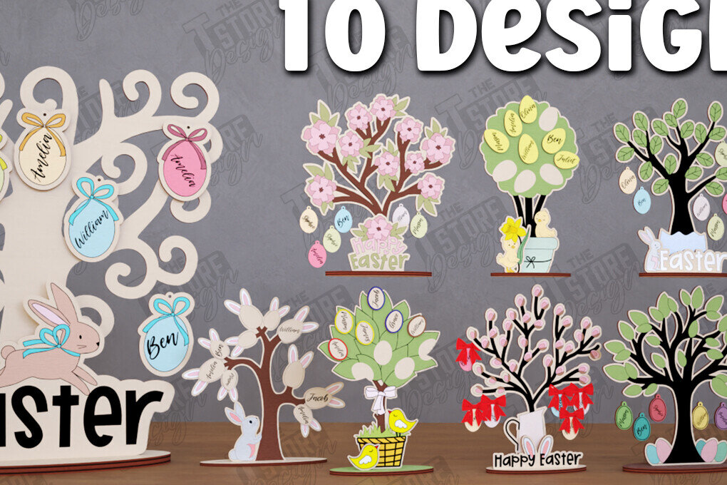 Intra απο ξύλο plywood 3mm-4mm πάχος – Εξατομικευμένη δέσμη πασχαλινών αυγών |CNC Δίασταση  20x20 cm INTRAFABR-116411541