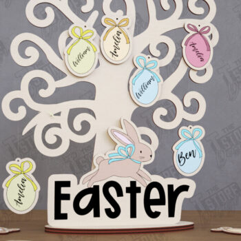 Intra απο ξύλο plywood 3mm-4mm πάχος – Εξατομικευμένη δέσμη πασχαλινών αυγών |CNC Δίασταση  20x20 cm INTRAFABR-116411541 - Image 3