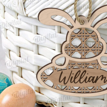 Intra απο ξύλο plywood 3mm-4mm πάχος – Προσωποποιημένη Πασχαλινή Ετικέτα κοπής με λέιζερ Δίασταση 20x20 cm INTRAFABR-116734837 - Image 1