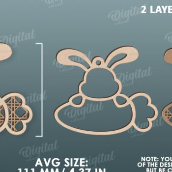 Intra απο ξύλο plywood 3mm-4mm πάχος – Προσωποποιημένη Πασχαλινή Ετικέτα κοπής με λέιζερ Δίασταση 20x20 cm INTRAFABR-116734837 - Image 2