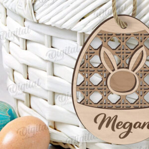 Intra απο ξύλο plywood 3mm-4mm πάχος – Προσωποποιημένη Πασχαλινή Ετικέτα κοπής με λέιζερ Δίασταση  20x20 cm INTRAFABR-116734996