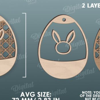 Intra απο ξύλο plywood 3mm-4mm πάχος – Προσωποποιημένη Πασχαλινή Ετικέτα κοπής με λέιζερ Δίασταση 20x20 cm INTRAFABR-116734996 - Image 2