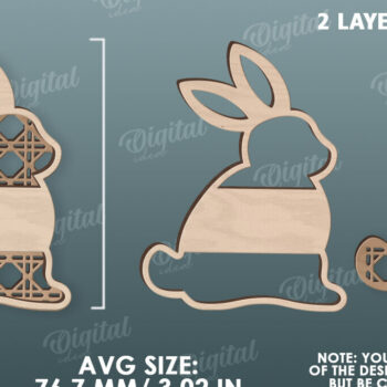 Intra απο ξύλο plywood 3mm-4mm πάχος – Προσωποποιημένη Πασχαλινή Ετικέτα κοπής με λέιζερ Δίασταση 20x20 cm INTRAFABR-116735171 - Image 2