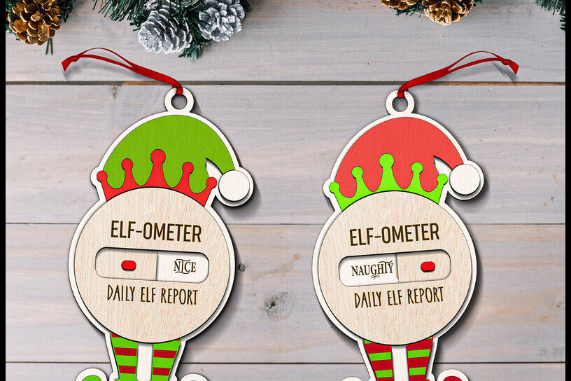 Intra απο ξύλο plywood 3mm-4mm πάχος – Εξατομικευμένο χριστουγεννιάτικο αρχείο αναφοράς ξωτικών Δίασταση  20x20 cm INTRAFABR-120779767