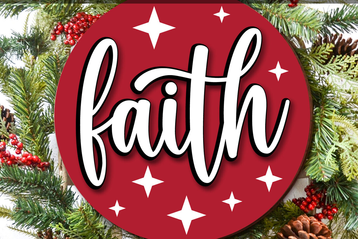 Intra απο ξύλο plywood 3mm-4mm πάχος – Εξατομικευμένη πίστη Χριστουγεννιάτικη Στρογγυλή πινακίδα Δίασταση  20x20 cm INTRAFABR-118101673