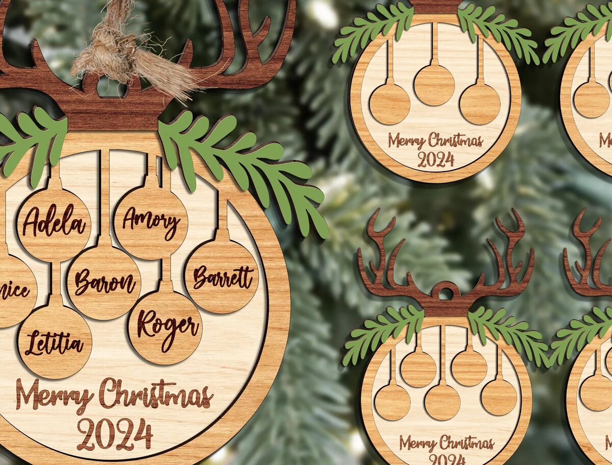 Intra απο ξύλο plywood 3mm-4mm πάχος – Εξατομικευμένο στολίδι για οικογένειες και κατοικίδια Δίασταση  20x20 cm INTRAFABR-111374145