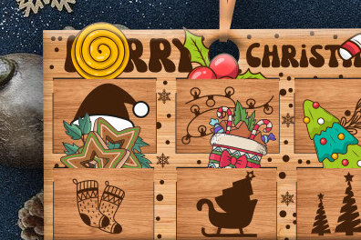 Intra απο ξύλο plywood 3mm-4mm πάχος – Εξατομικευμένο Οικογενειακό Χριστουγεννιάτικο Στολίδι Δίασταση  20x20 cm INTRAFABR-83471221