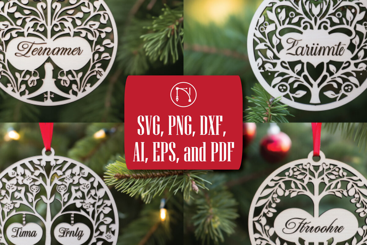 Intra απο ξύλο plywood 3mm-4mm πάχος – Εξατομικευμένο οικογενειακό χριστουγεννιάτικο πακέτο Δίασταση  20x20 cm INTRAFABR-82245562