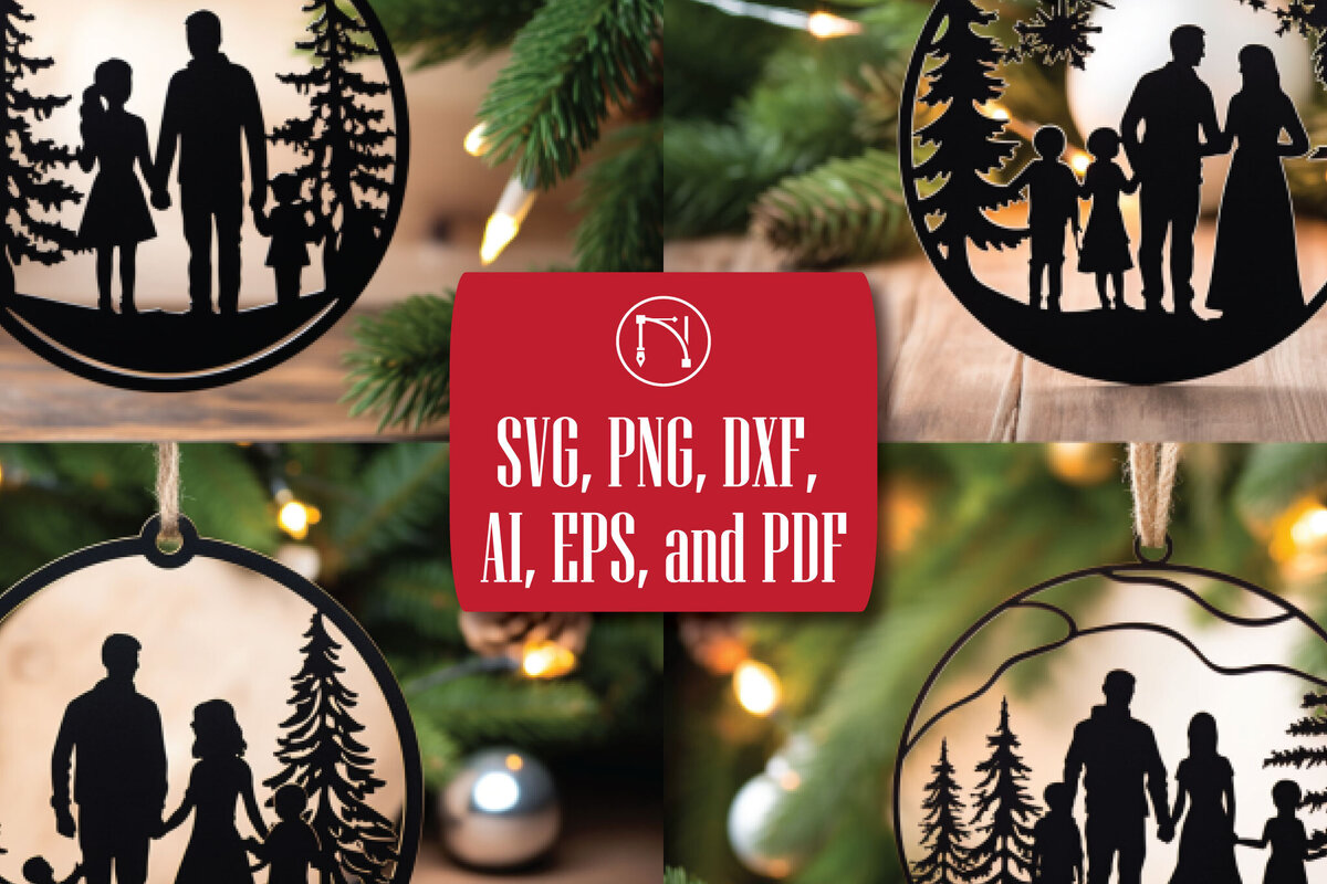 Intra απο ξύλο plywood 3mm-4mm πάχος – Εξατομικευμένο οικογενειακό χριστουγεννιάτικο πακέτο Δίασταση  20x20 cm INTRAFABR-82248536