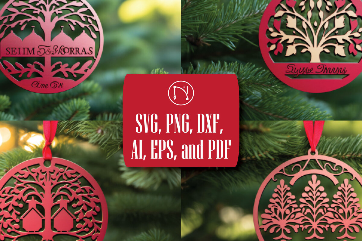 Intra απο ξύλο plywood 3mm-4mm πάχος – Εξατομικευμένο οικογενειακό χριστουγεννιάτικο πακέτο Δίασταση  20x20 cm INTRAFABR-82242300