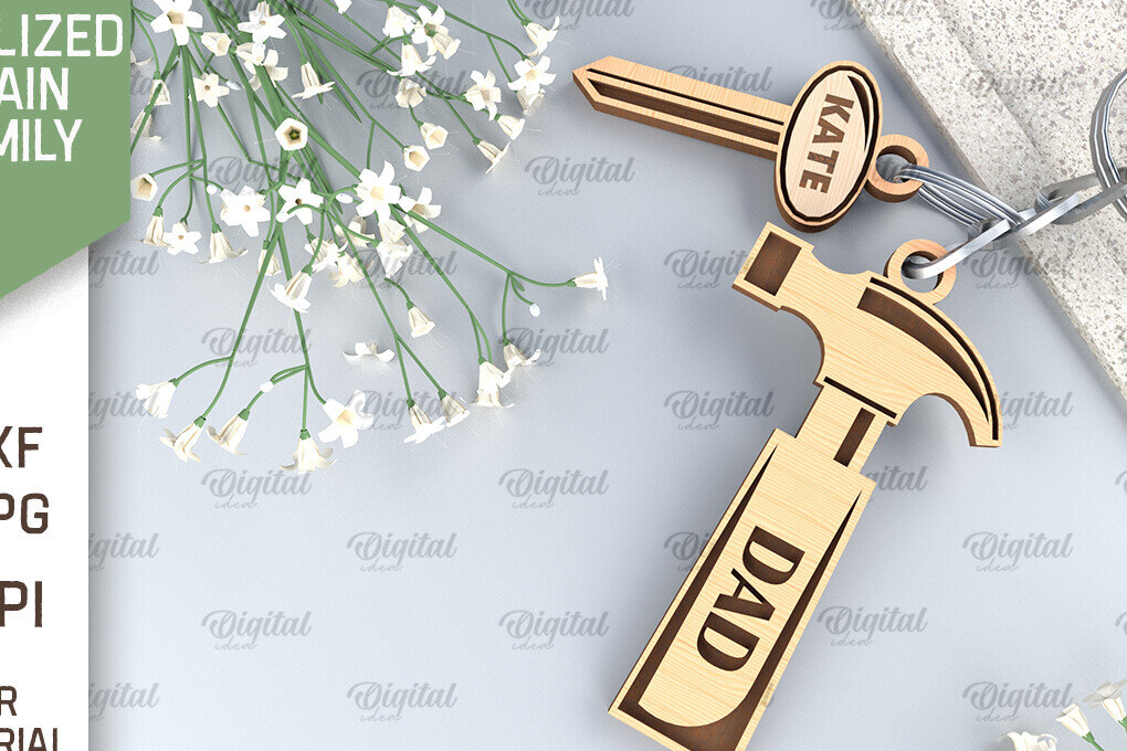 Intra απο ξύλο plywood 3mm-4mm πάχος – Εξατομικευμένη Οικογενειακή Κοπή Λέιζερ Μπρελόκ Δίασταση  5x5 cm INTRAFABR-96002252