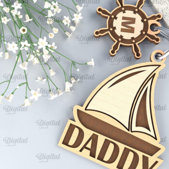 Intra απο ξύλο plywood 3mm-4mm πάχος – Εξατομικευμένη Οικογενειακή Κοπή Λέιζερ Μπρελόκ Δίασταση  5x5 cm INTRAFABR-96002102 - Image 1