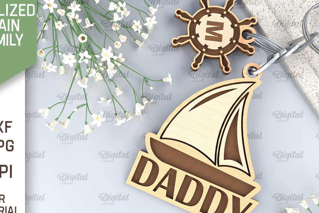 Intra απο ξύλο plywood 3mm-4mm πάχος – Εξατομικευμένη Οικογενειακή Κοπή Λέιζερ Μπρελόκ Δίασταση  5x5 cm INTRAFABR-96002102