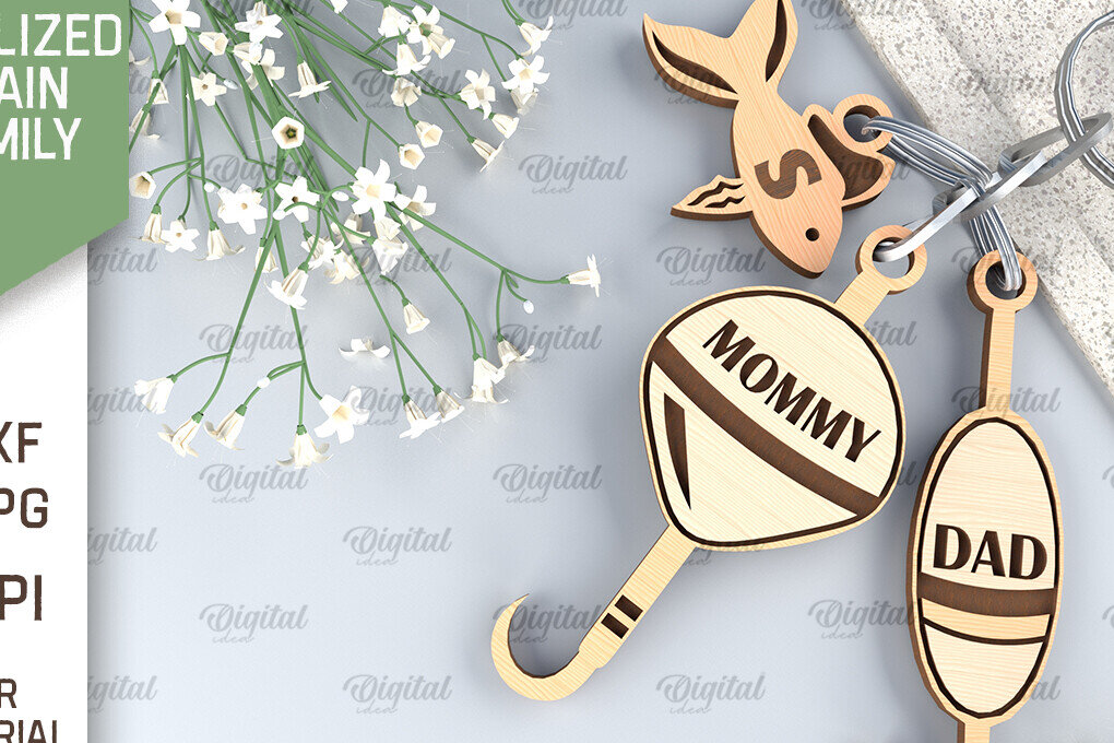 Intra απο ξύλο plywood 3mm-4mm πάχος – Εξατομικευμένη Οικογενειακή Κοπή Λέιζερ Μπρελόκ Δίασταση  5x5 cm INTRAFABR-96002201